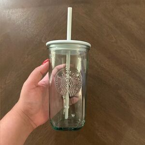 Starbucks glass tumbler. Used only a couple times. 16oz